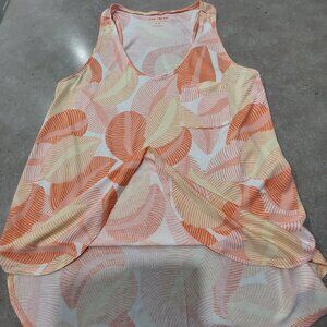 JOE FRESH "Boyfriend" Women's Orange Graphic Print Sleeveless Tank/Tunic - Med